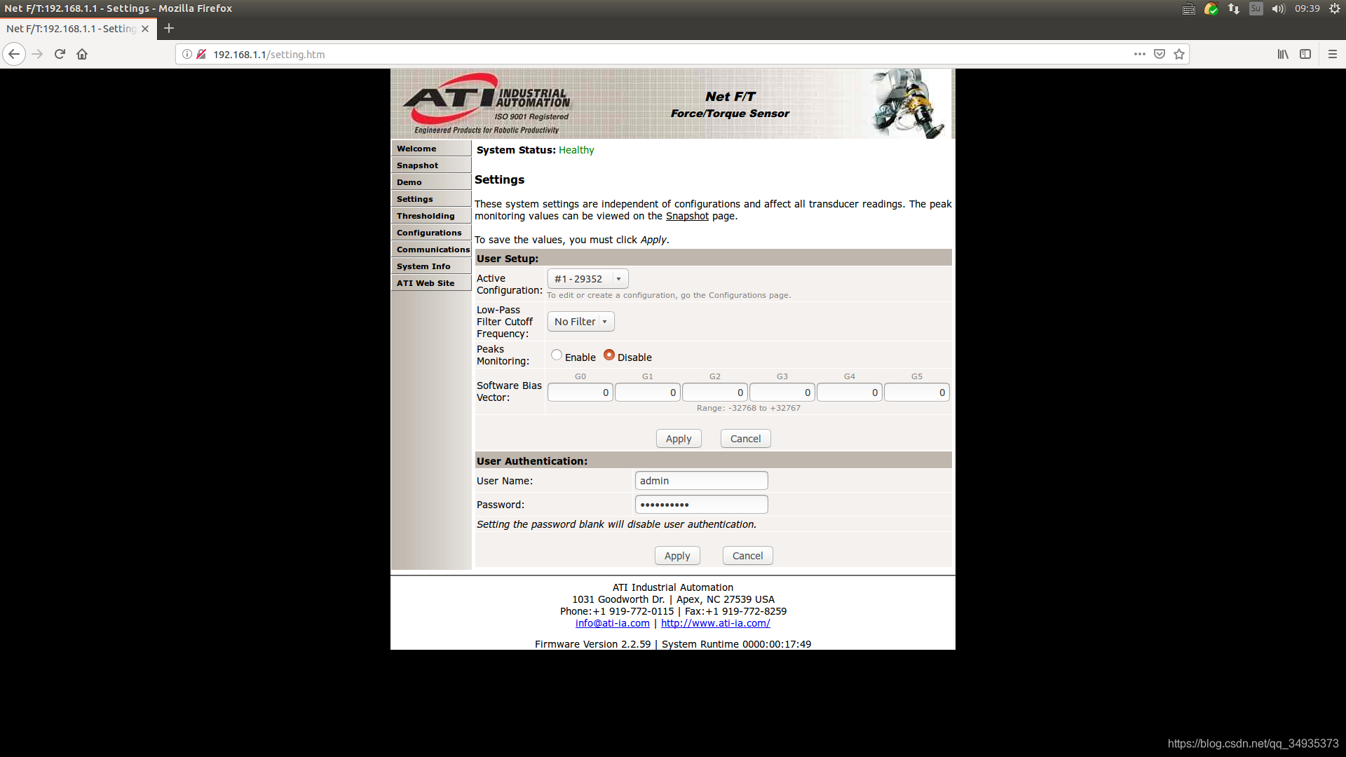 ATI F/T Gamma sensor( ش )  + ʹ˵