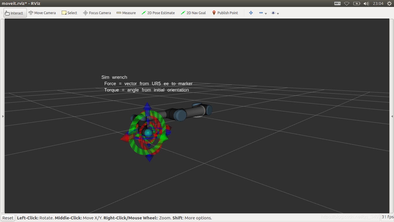 ͨRVizеInteractiveMarkersROSз(wrench.forcewrench.torque)