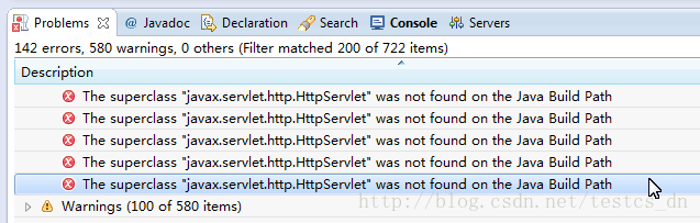 eclipse jsp superclass javax.servlet.http.HttpServlet was not found on the Java Build Path