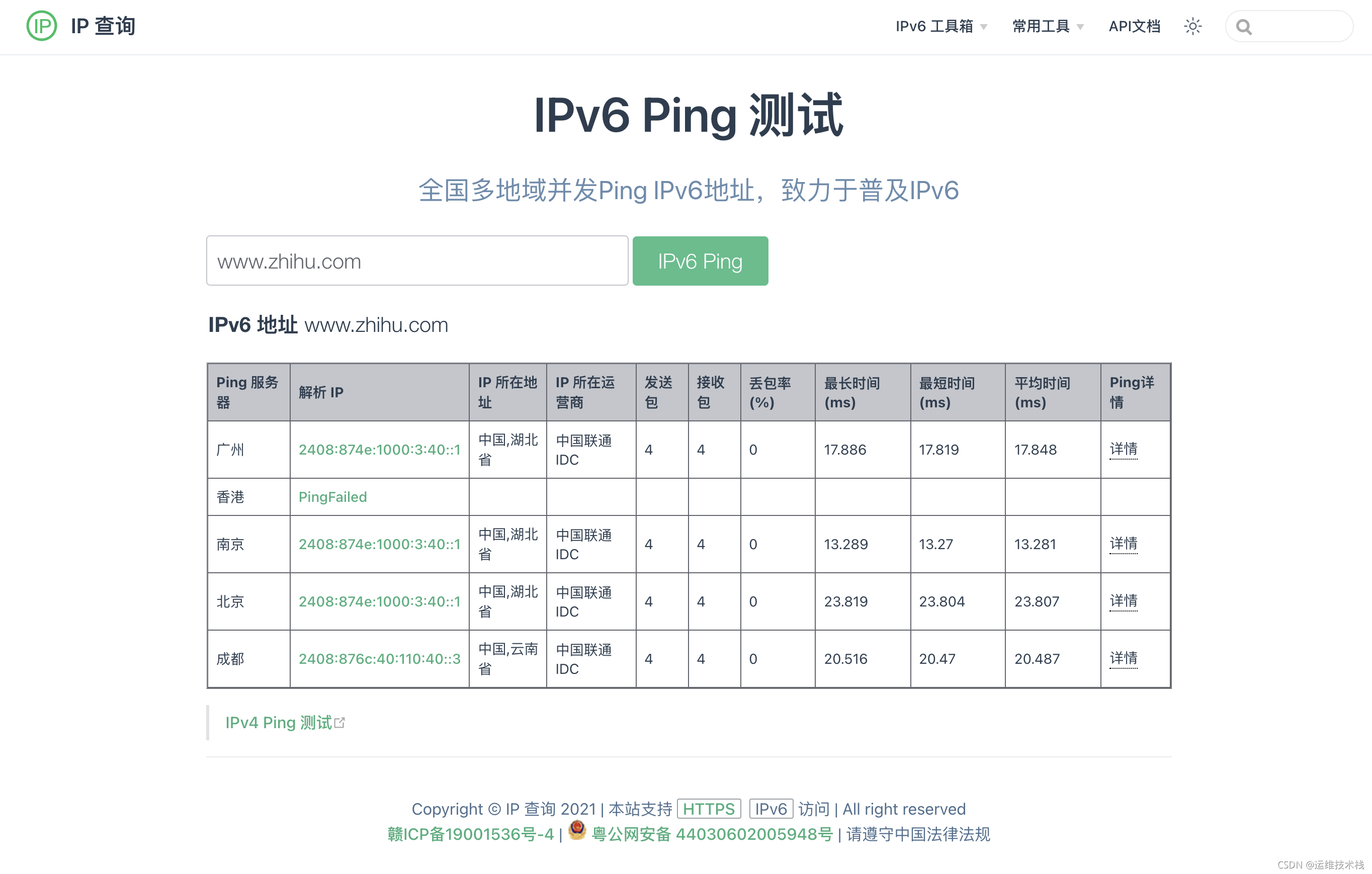 [Ƽ]IPv6  Ping 