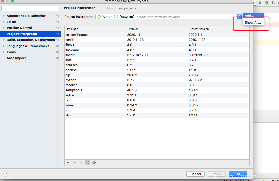 MAC pycharm anaconda  ʹ tushare ӣ